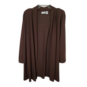 Kim Brown Open Front Cardigan